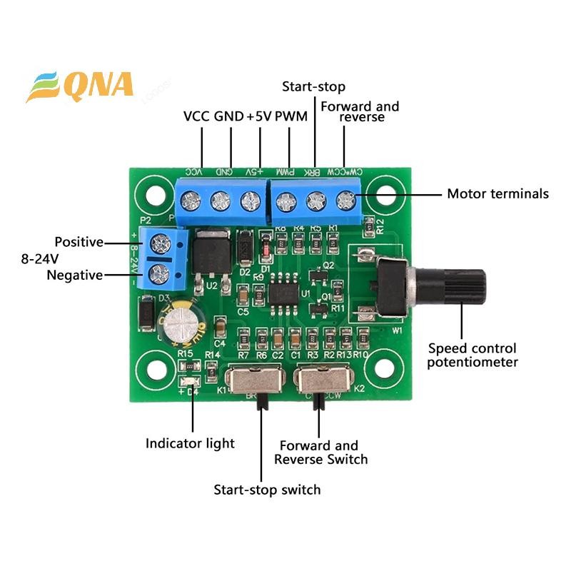 [QNA] DC 8V-24V Brushless DC Motor Driver Controller Board PWM Driver Fan Motor Speed Governor Forwa