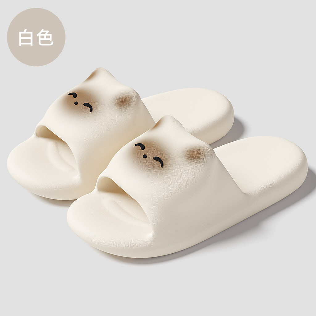 รองเท้าแตะฤดูร้อนหญิงการ์ตูนลูกแมวรองเท้าแตะบ้านในร่มรองเท้าแตะพื้นนุ่มห้องน้ํารองเท้าแตะ อีวา กันลื่น - รูปที่ 4