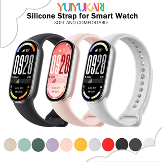กรณีซิลิโคนอ่อนร่องสำหรับ for Xiaomi Mi Band 10 9 8 อุปกรณ์ปกป้องหน้าจอยางสำหรับ for Smartwatch Mi Band 10 9 8