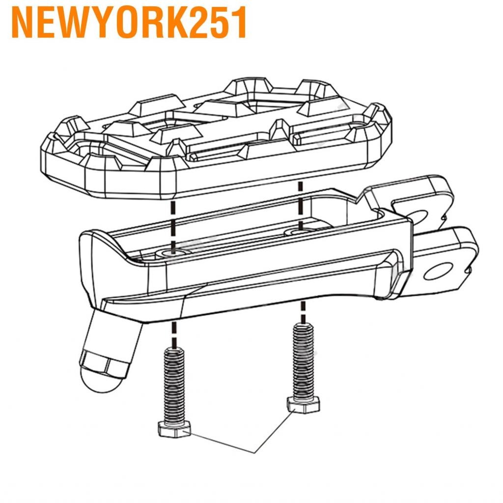 Newyork251 Joy Moto Shop-th Motorcycle Wide Footrest Foot Foot Pegs ขี่จักรยานส่วนที่เหมาะสม DL650 D