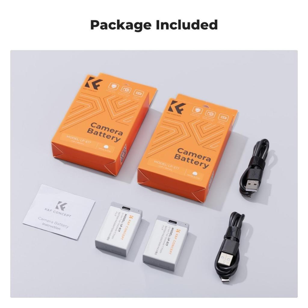 K&F LP-E17 Battery with Type C Fast Charging LPE17 1040mAh แบตเตอรี่รุ่นชาร์จในตัว (ประกันศูนย์) - รูปที่ 7