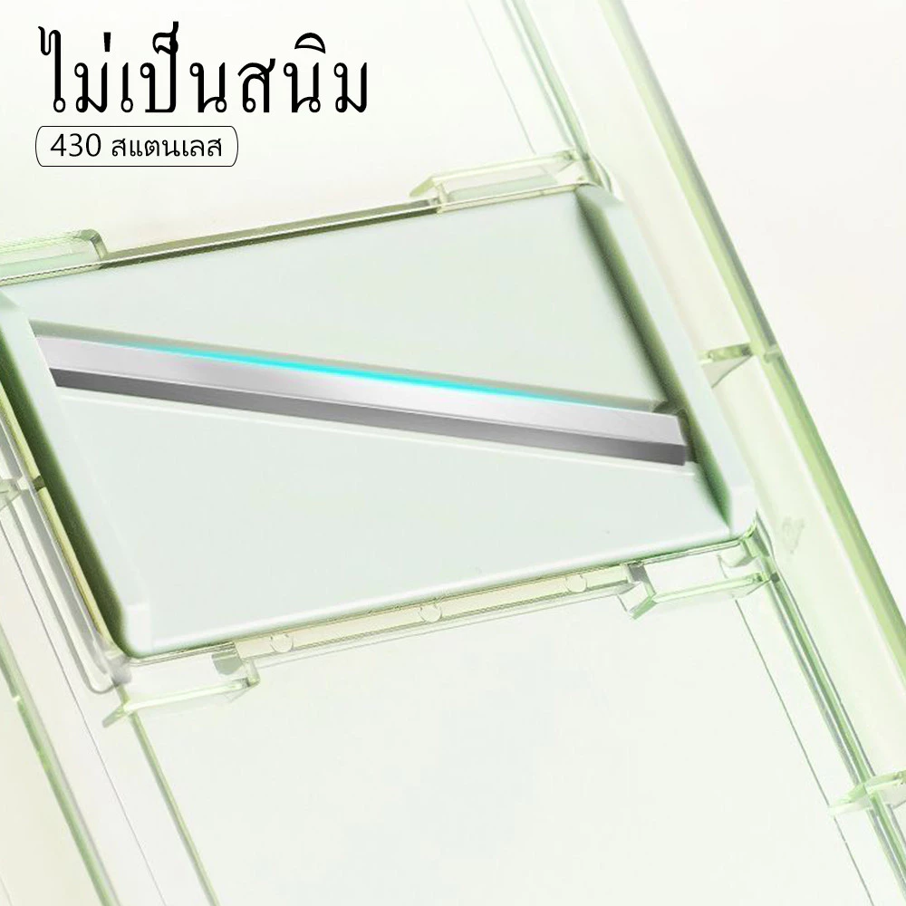 เครื่องหั่นผักอเนกประสงค์ 6 in 1 พร้อมใบมีด 6 ใบ เครื่องหั่นมันฝรั่ง เครื่องขูดกระเทียม เครื่องหั่นผลไม้ พร้อมตะกร้าระบา thumbnail 7