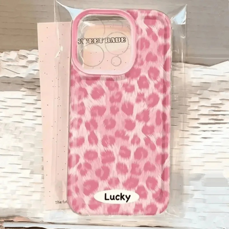 SAMSUNG สีชมพูเสือดาวพิมพ์โปร่งใสเคสโทรศัพท์สําหรับSamsung S23 FE S24 FE S25 S24 S23 S22 Plus Ultra S21 S20 FEฝาครอบ - รูปที่ 6