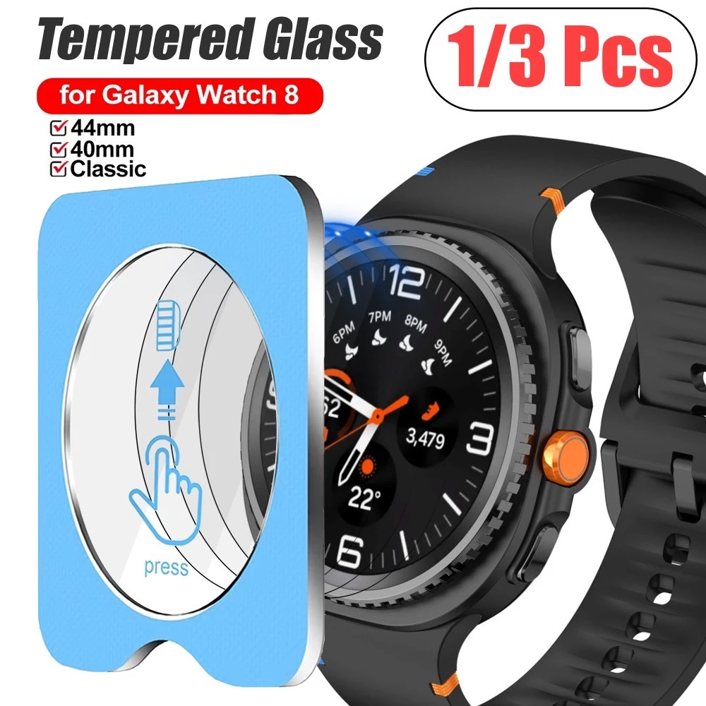 สําหรับ Samsung Galaxy Watch 9/8/7/6/5/FE 40 44 มม.คลาสสิกกระจกนิรภัยป้องกันฟิล์ม Auto-alignment ชุดติดตั้งสําหรับนาฬิกา 8/9 Ultra 47 มม.