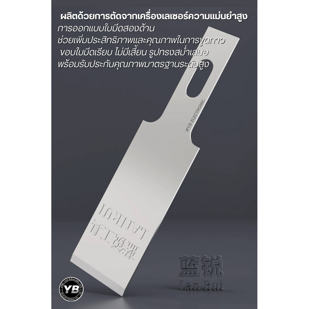 ใบมีด LANRUI 007 เครื่องมือคุณภาพสูงสำหรับถอด CPU หรือแกะขอบกาวบนเมนบอร์ด 10 ชิ้น/เซต