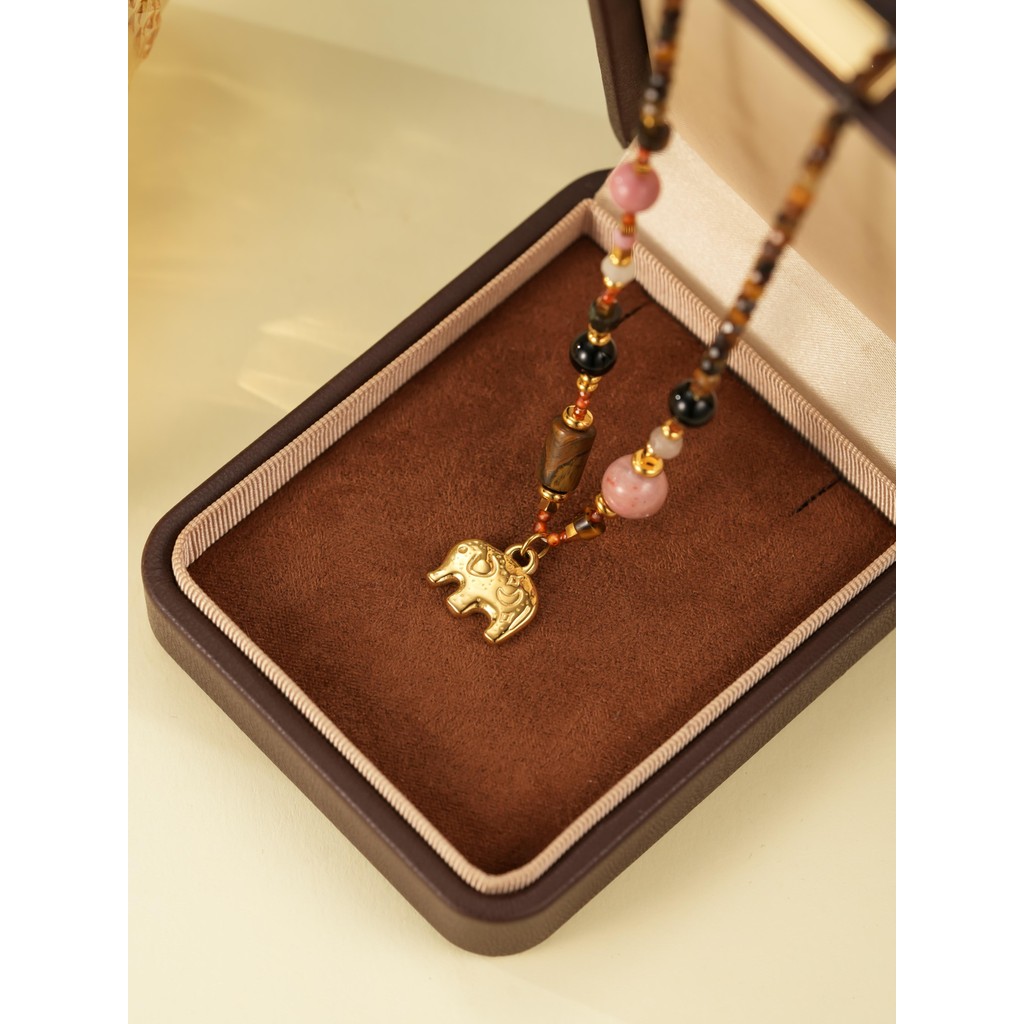 สร้อยคอมุกคริสตัลคุณภาพสูงสำหรับผู้หญิง ออกแบบโดย Don Pei ในสไตล์ลูกปัด Agate