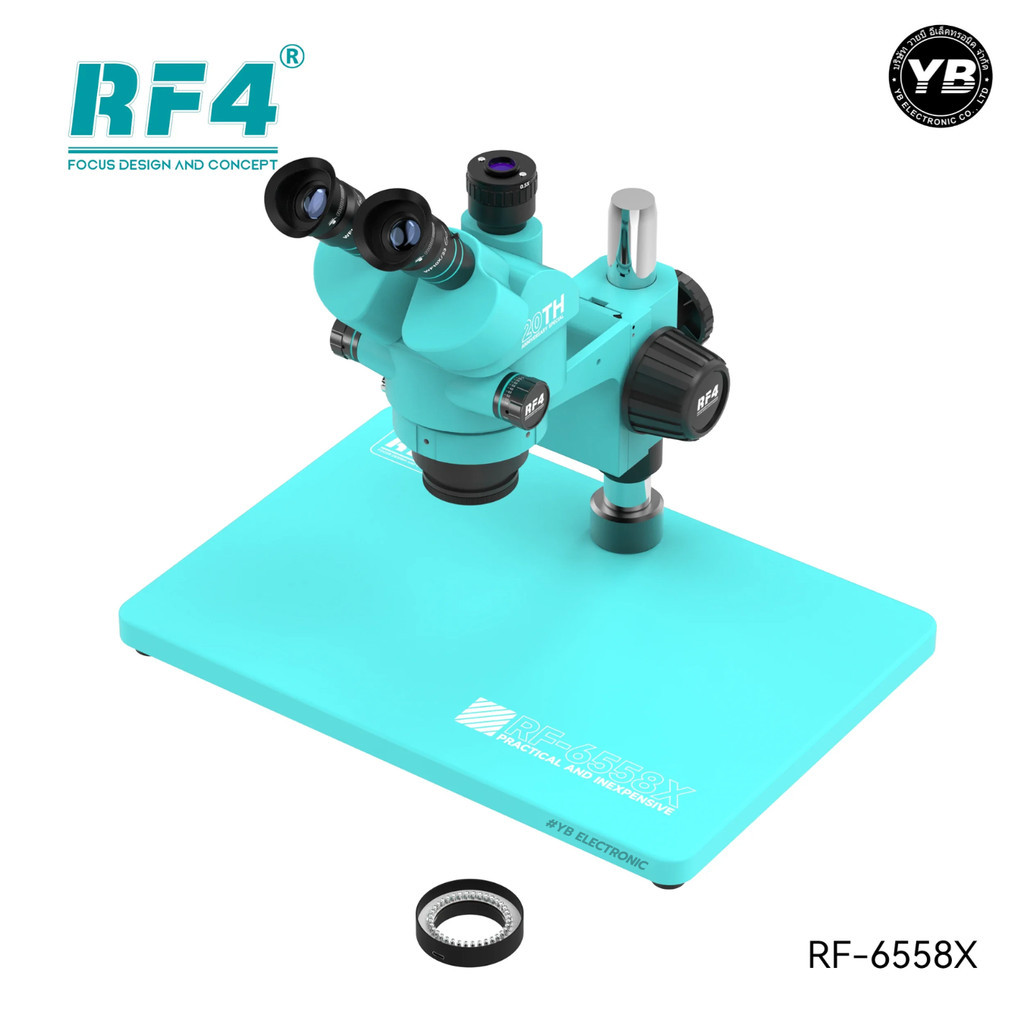 กล้อง RF4 RF-6558X HD กำลังขยาย 6.5X-58X ครอบคลุมงานซ่อมทุกรายละเอียด ตั้งแต่ถอด IC/ปาดทำขาไอซี