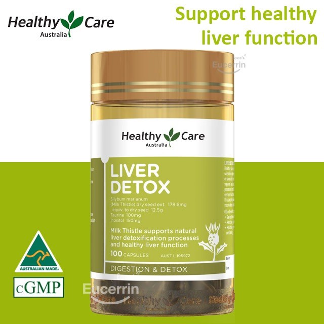 Healthy Care Liver Detox 100 Capsules ล้างพิษตับ ดีท็อกซ์สารพิษ ส่งเสริมการทำงานของตับ