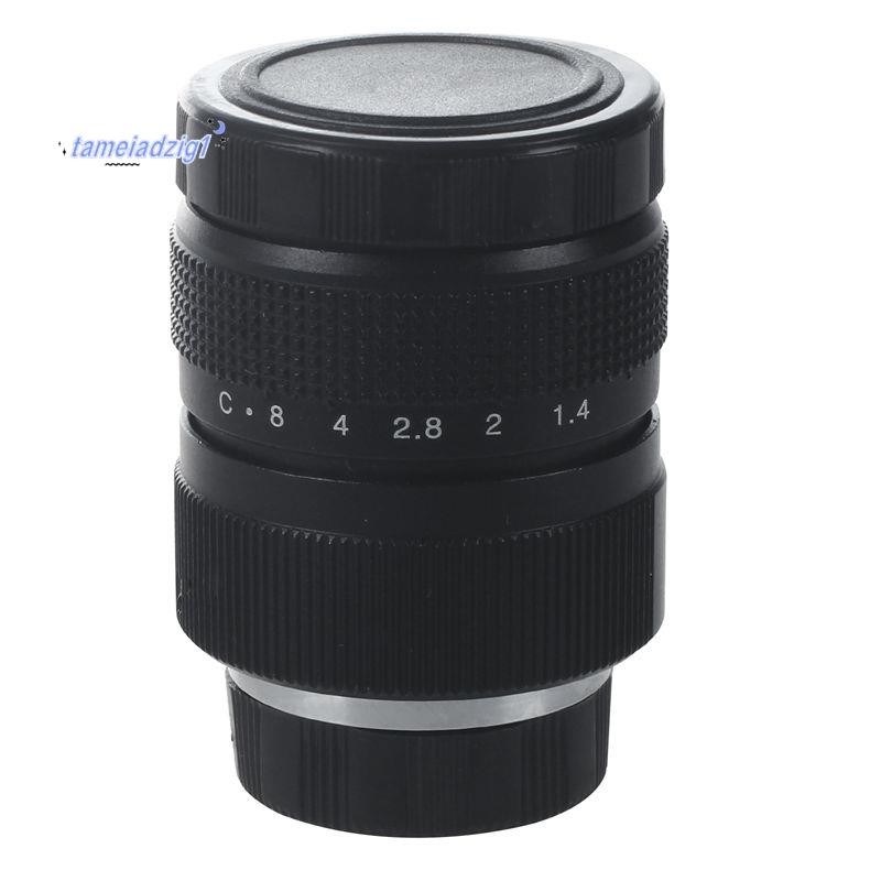เลนส์ทีวีโทรทัศน์/เลนส์กล้องวงจรปิดสําหรับกล้อง C Mount 25mm F1.4 สีดํา