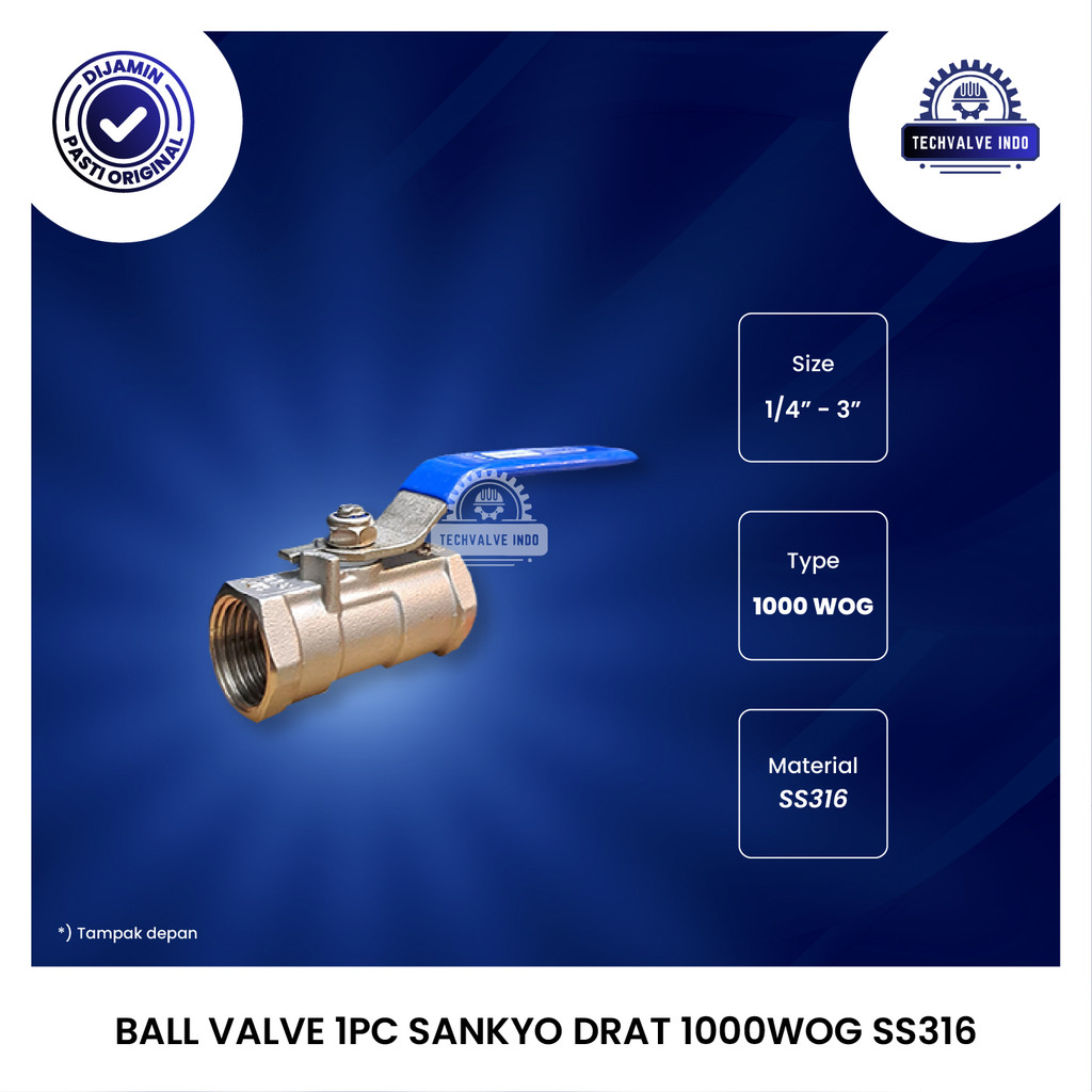STOP KRAN / BALL VALVE SANKYO 1 1/4" INCH TYPE DRAT ORIGINAL T1742