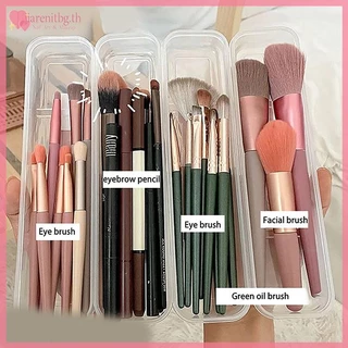 RENBG แปรงแต่งหน้าโปร่งใสพร้อมฝาครอบดินสอเขียนคิ้วกล่องแบบพกพาผู้หญิงเครื่องสําอางค์จัดเก็บเครื่องมือแต่งหน้า TH