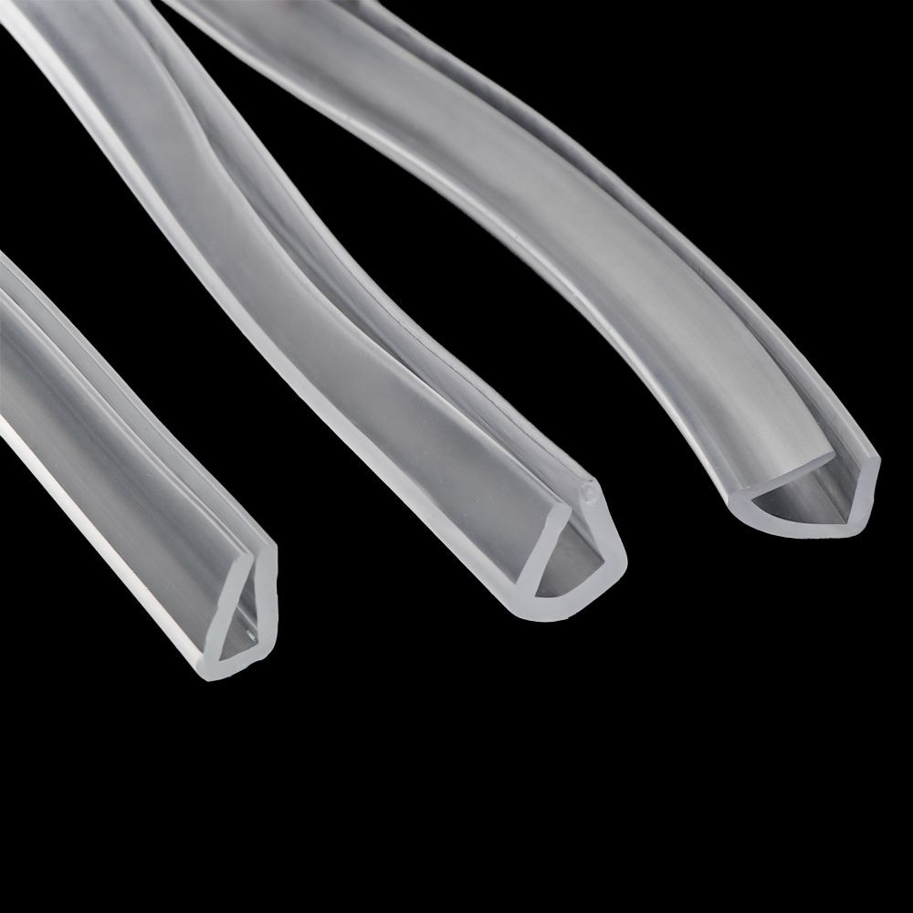 2 เมตร U-channel ยาง Edging แถบปิดผนึกประตูห้องอาบน้ําแก้วเทปปิดผนึก Edge Guard Weatherstrip หลายขนาด