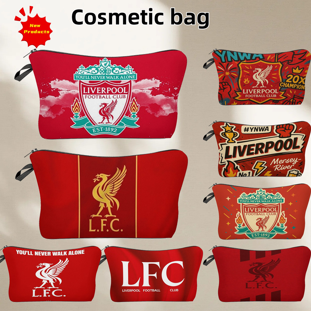 LIVER POOL พิมพ์น่ารัก Spacious กระเป๋าเครื่องสําอางกระเป๋าเดินทางกันน้ําอุปกรณ์อาบน้ํากระเป๋าอุปกรณ