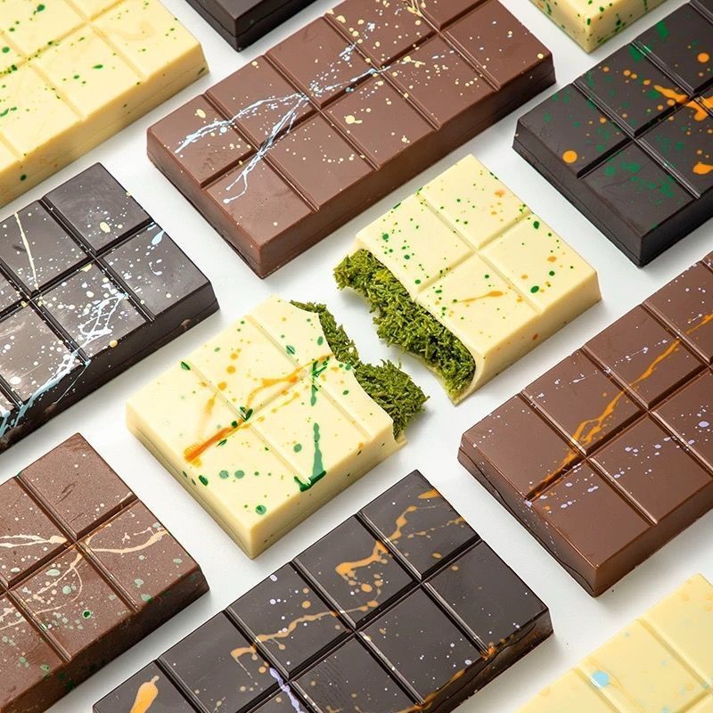 Dubai迪拜巧克力夹心巧克力g开心果酱榛子酱代可可脂巧克力Dubai Chocolate Sandwich Chocolate20250717