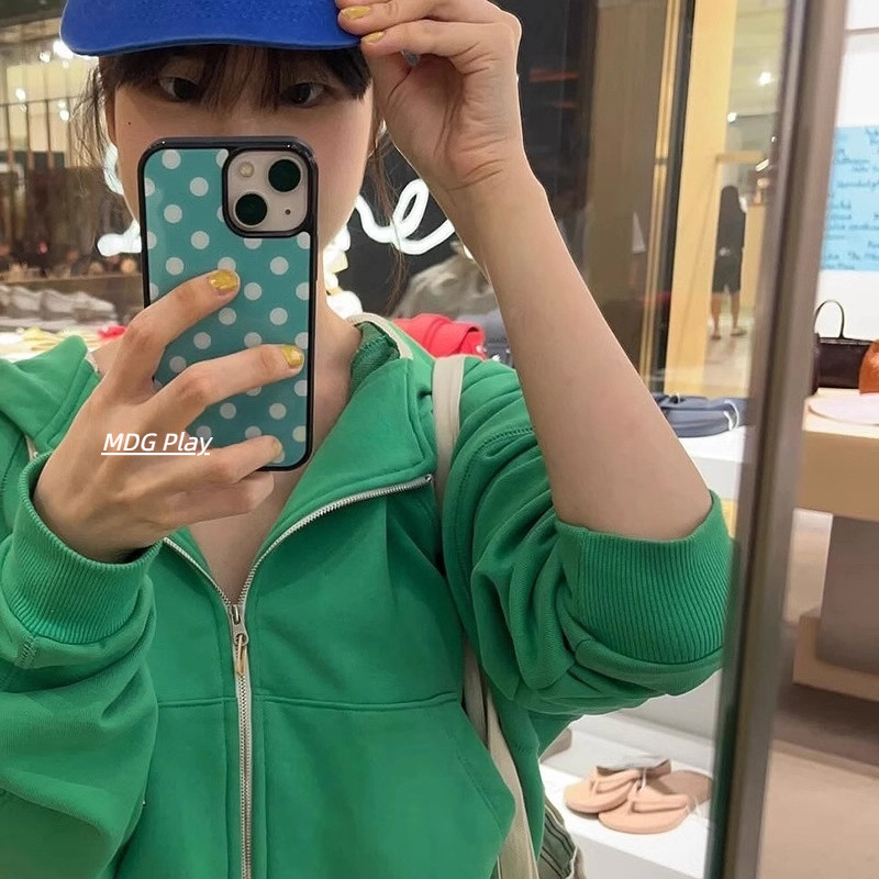 Apple สไตล์เกาหลี ins สไตล์ Simple High-End สาวหัวใจสีคมชัดสไตล์เกาหลี Niche 16promax/15pro/14/13 Anti-Collision เคสโทรศัพท์