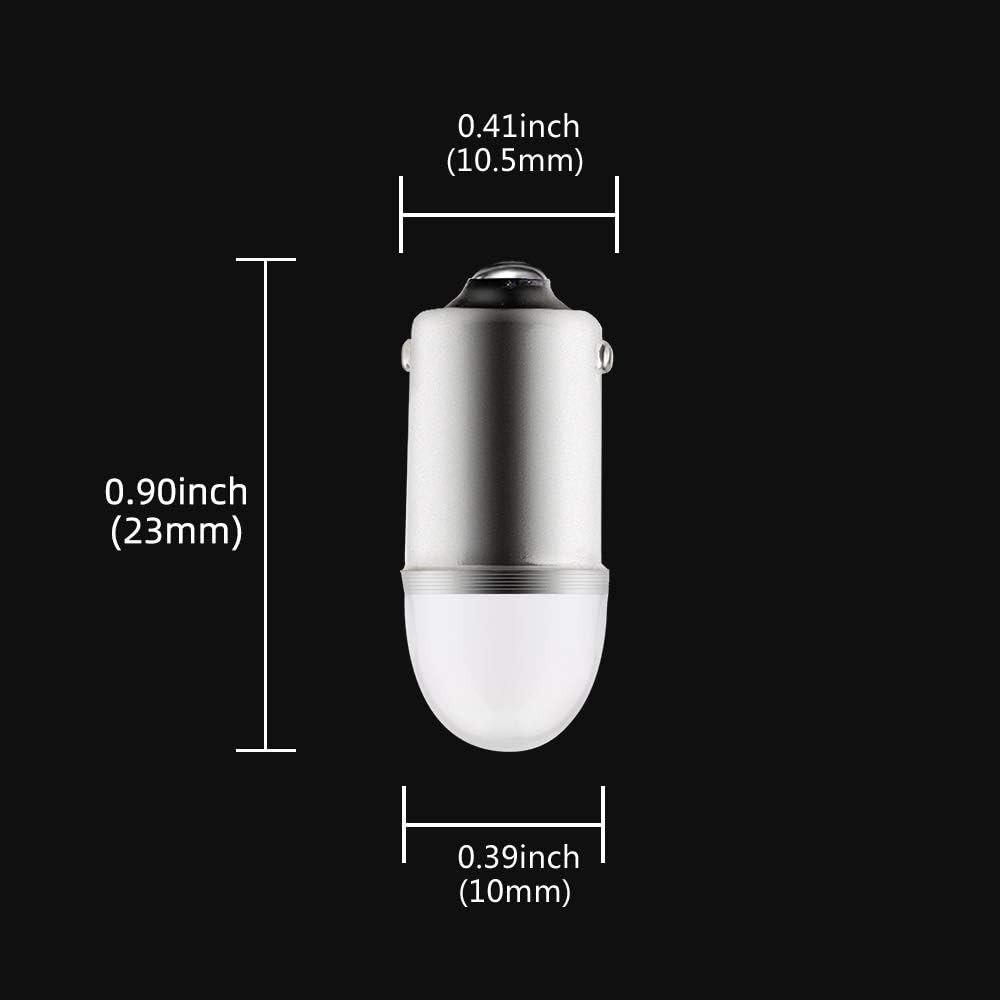 GLL BA9S Bayonet BA9 53 57 1895 64111 T4W LED Light for Car License Plate Light Dashboard Bulb 3030 