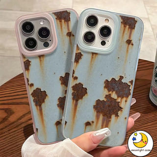 🌹 GOOD 🌹 เคสมีน้ำค้างแข็ง TPU สไตล์เก่า ติดตามเป็นสนิม ย้อนยุค สําหรับIPhone 16 15 13 14 12 11 7 8plusProPromax X XR XS