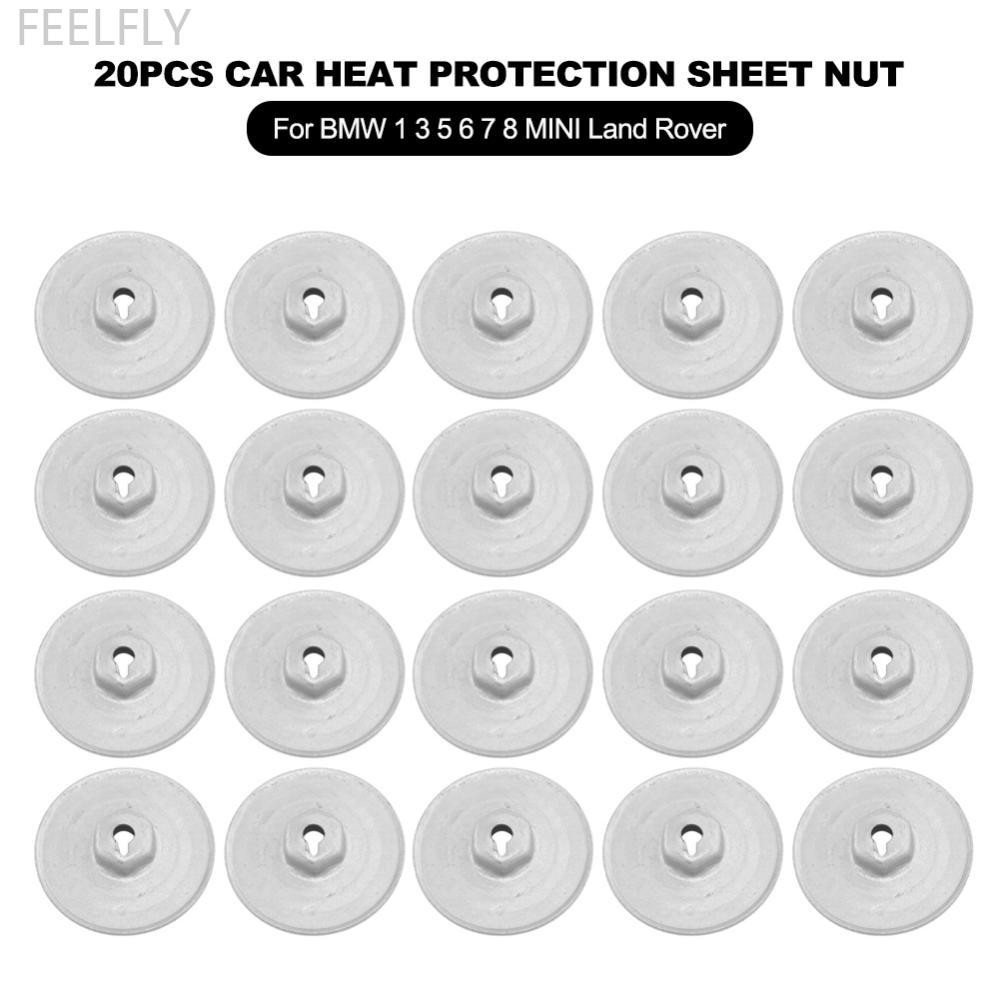 FEELFLY 20 ชิ้นรถแผ่นป้องกันความร้อน Nut Transmission Trunk แผ่นด้านล่าง Nut สําหรับ BMW 1 3 5 6 7 8