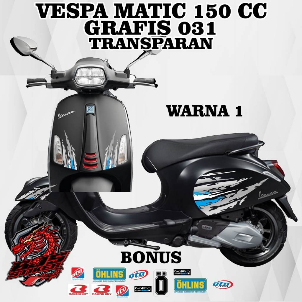 / / สติ๊กเกอร์ VESPA / VESPA STRIPING / สติ๊กเกอร์ VESPA TRANSPARENT / VESPA LIST 150 cc primavera s