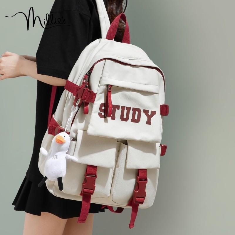 Miaoli MILLIES Bag กระเป๋าเป้ความจุขนาดใหญ่สำหรับนักเรียนและเดินทางปี 2025