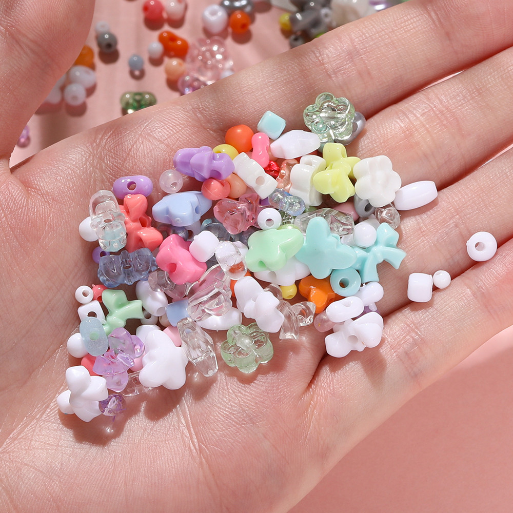 ST.KUNKKA 20g 50g ลูกปัดขนาดเล็กสีอะคริลิคผสมสร้อยข้อมือลูกปัดลูกปัดลูกปัดดอกไม้ - รูปที่ 4