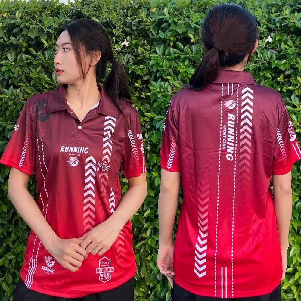 เสื้อโปโลสีไล่ระดับ ผ้าระบายอากาศเย็น สไตล์สปอร์ต thumbnail 6