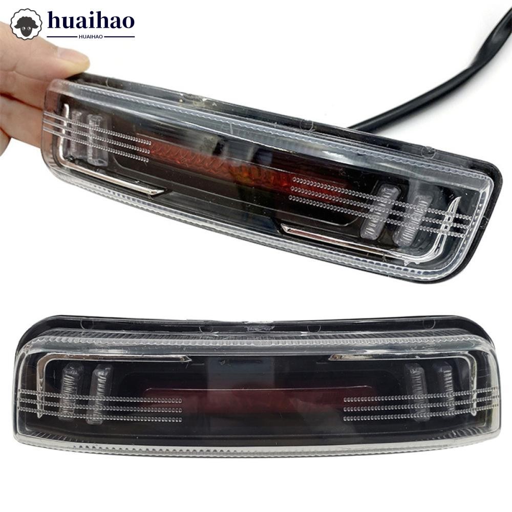 HUAIHAO 1PC 12V ไฟท้ายรถจักรยานยนต์ด้านหลัง LED ไฟหน้ารถจักรยานยนต์ไฟฟ้าหยุดไฟเลี้ยว ATV ไฟท้ายไฟฟ้าสกู๊ตเตอร์ไฟเบรค O2W2