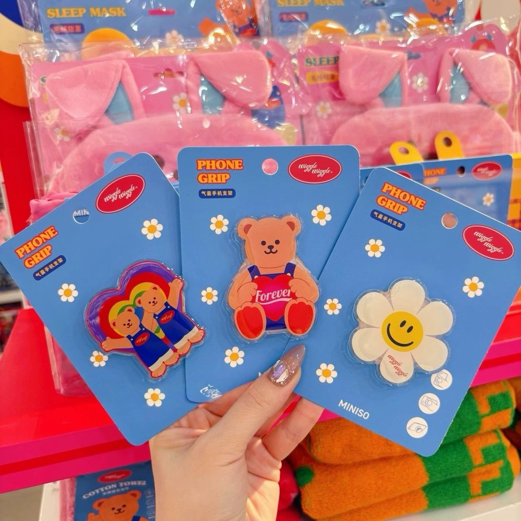 ใหม่ เกาหลีน่ารักหมี Pop.sockets โทรศัพท์ Grip Tok Griptok ขาตั้งโทรศัพท์ที่วางโทรศัพท์รองรับสําหรับ IPhone VIVO Samsung OPPO Universal อุปกรณ์เสริม