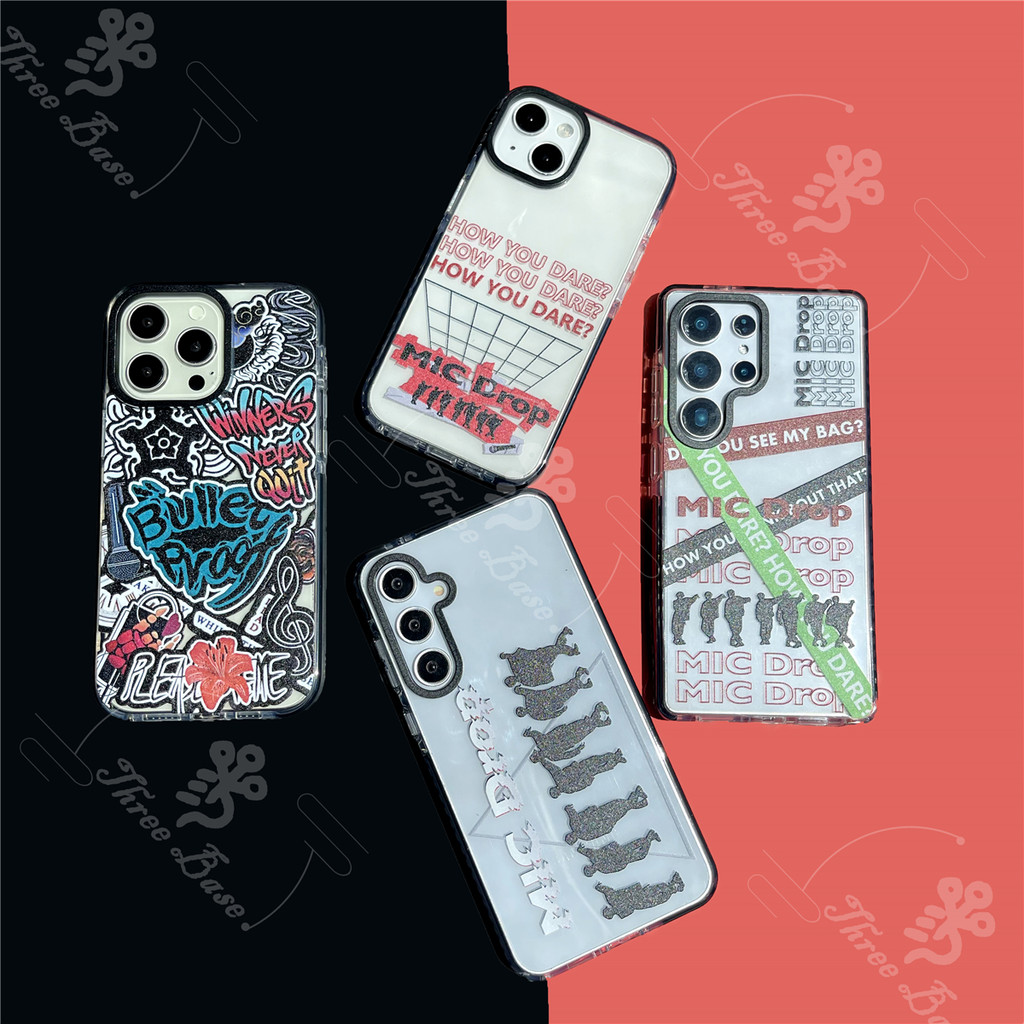 เคสโทรศัพท์ MIC Drop JUNGKOOK รูปแบบสักสําหรับ Samsung Galaxy S25 ULTRA S24 FE A06 A05 A16 A15 A36 A35 A56 A55 S23 FE M35 A23 A24 A25 A12 A13 A14 ฝาครอบนุ่ม