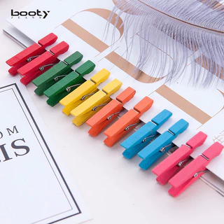 50 ชิ้น / แพ็ค 2.5/3.5/4.5 ซม. คลิปไม้หลากสี DIY คลิปตกแต่งไม้ทําด้วยมือคลิปรูปภาพ