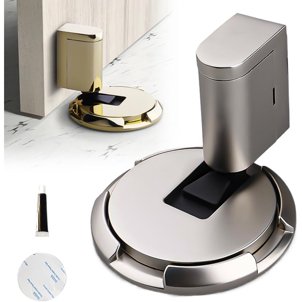 ที่กั้นประตูแม่เหล็ก Magnetic Door Stopper ติดพื้นหรือผนัง สำหรับกันกระแทกและค้างประตู
