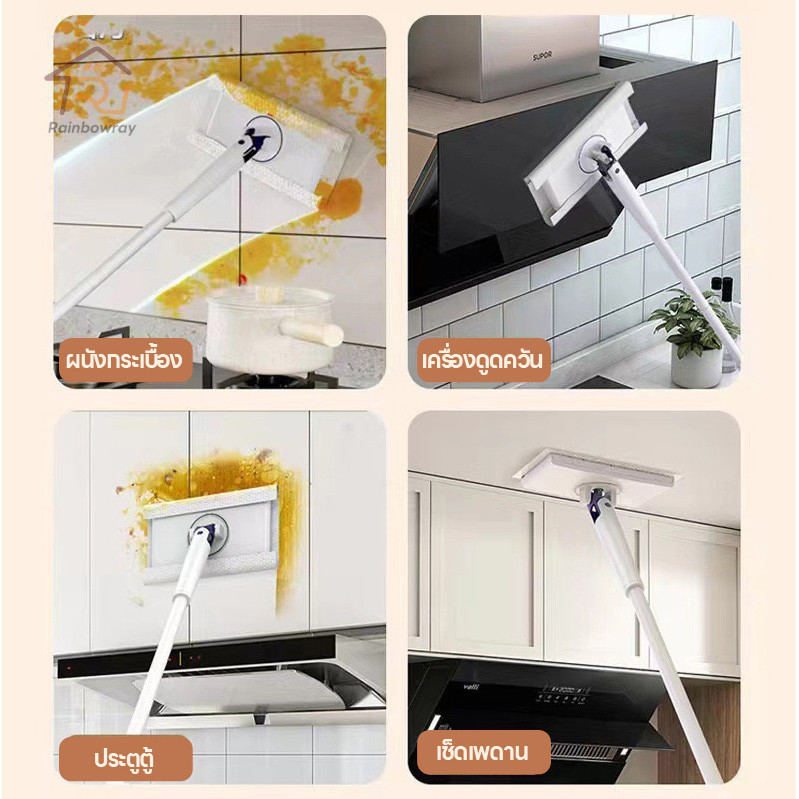 ไม้ถูพื้นไฟฟ้าสถิตย์ ไม้ถูพื้นดันฝุ่นขนาดเล็ก แบบแบน ใช้แล้วทิ้งใช้แล้วทิ้ง สําหรับทําความสะอาด - รูปที่ 4