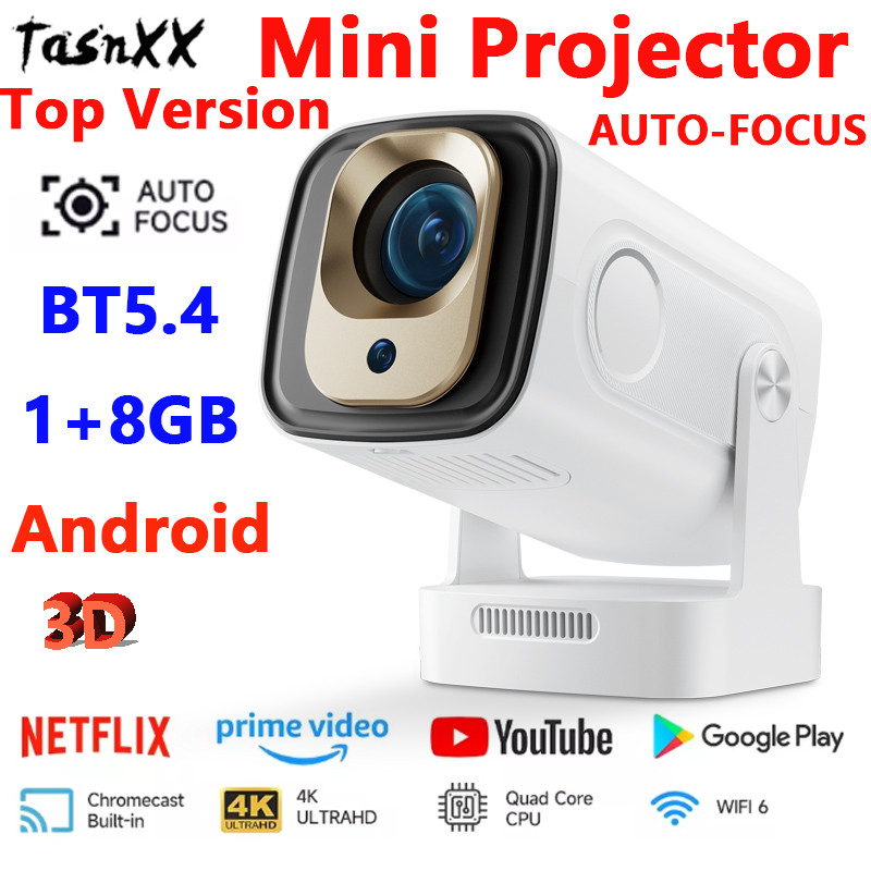 ใหม่ HY260 Pro รุ่นสูงสุดโปรเจคเตอร์ AUTO FOCUS รุ่นอัพเกรด 1080P 4k Android Dual Wifi วิดีโอแบบพกพา