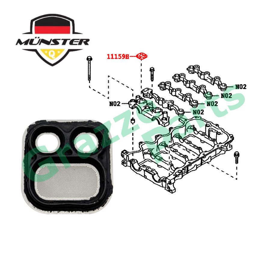 (1 ชิ้น) Münster Camshaft Cap Oil Hole Timing Seal Perodua Aruz 1.5 Toyota Vios Yaris 1.5 NSP151 NSP