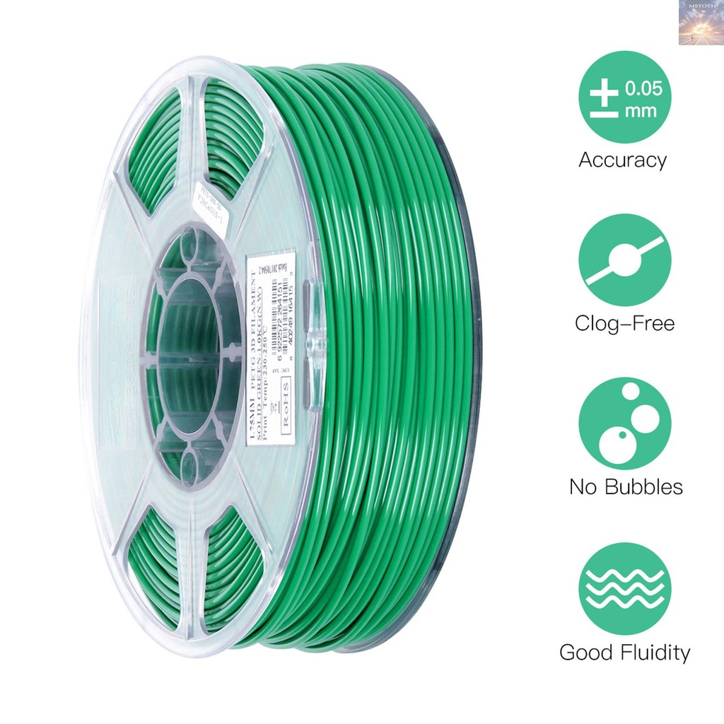 [โปรโมชั่น] eSUN PETG 1.75 มม. 3D เครื่องพิมพ์เส้นใยการพิมพ์วัสดุสิ้นเปลืองความแม่นยํามิติ: +/- 0.05