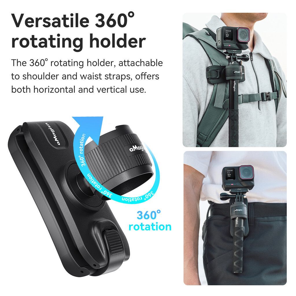 AMagisn สําหรับ Ista360X5/ DJI Pocket3/action5 pro ไม้เซลฟี่แขวนเข้ากันได้กับ Insta360/DJI/GoPro act