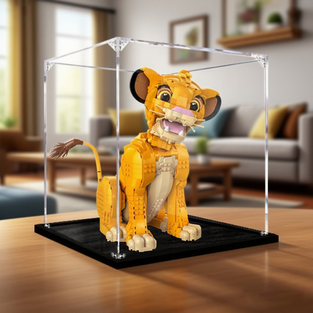 กล่องใส่เลโก้ Lego 43247 Lion King Simba กล่องอะคริลิคใส ตู้โชว์ซิมบ้า ใส่ Labubu Zimomo กันฝุ่น