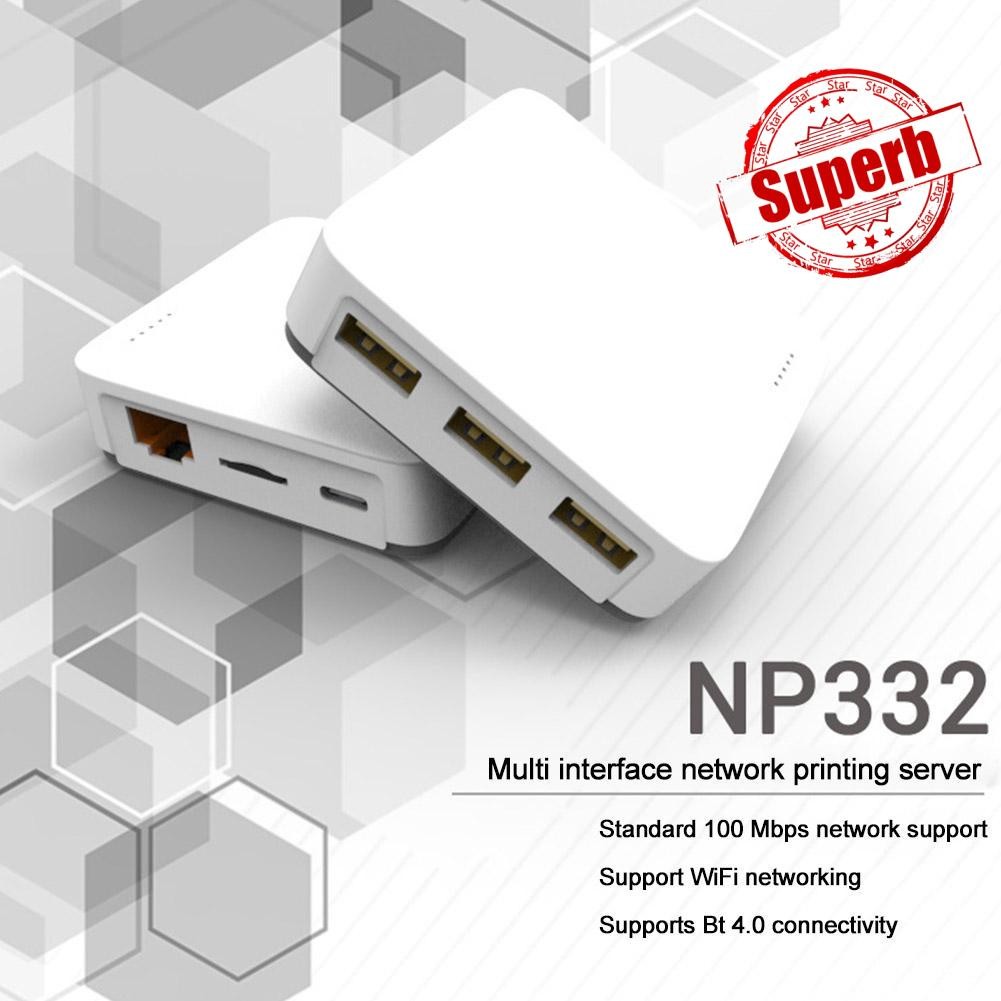 Multi-interface Network Print Server เหมาะสําหรับ Linu.43 พอร์ต Usb เครื่องพิมพ์ Sharer Mobile Q8o2