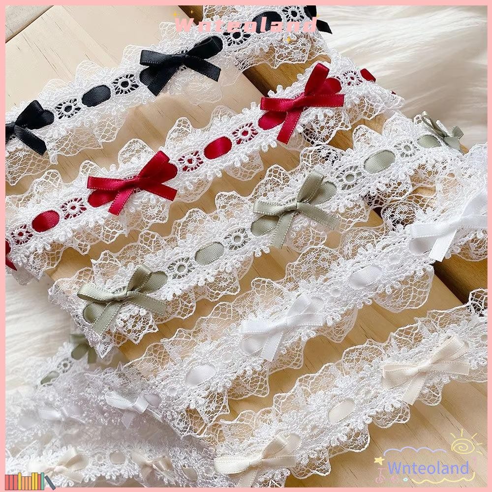 WNTEOLAND ริบบิ้นตัดลูกไม้, อุปกรณ์เย็บผ้าชุดงานฝีมือ Diy, ห่อของขวัญอุปกรณ์เย็บผ้าผ้าแฮนด์เมด