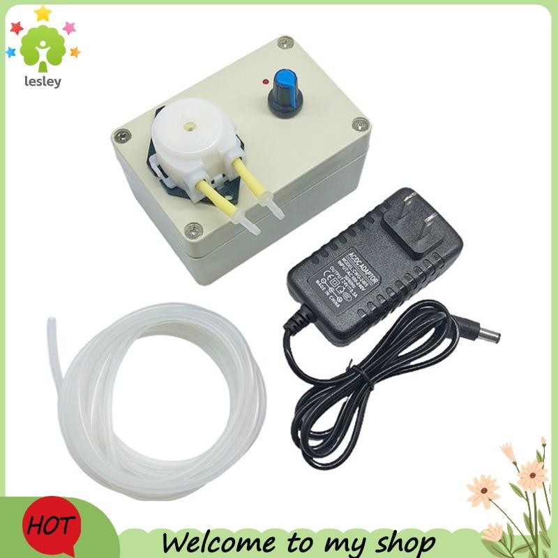 lesleyAdjustable Speed Peristaltic Pump Metering Pump 12V/24V US Plug
