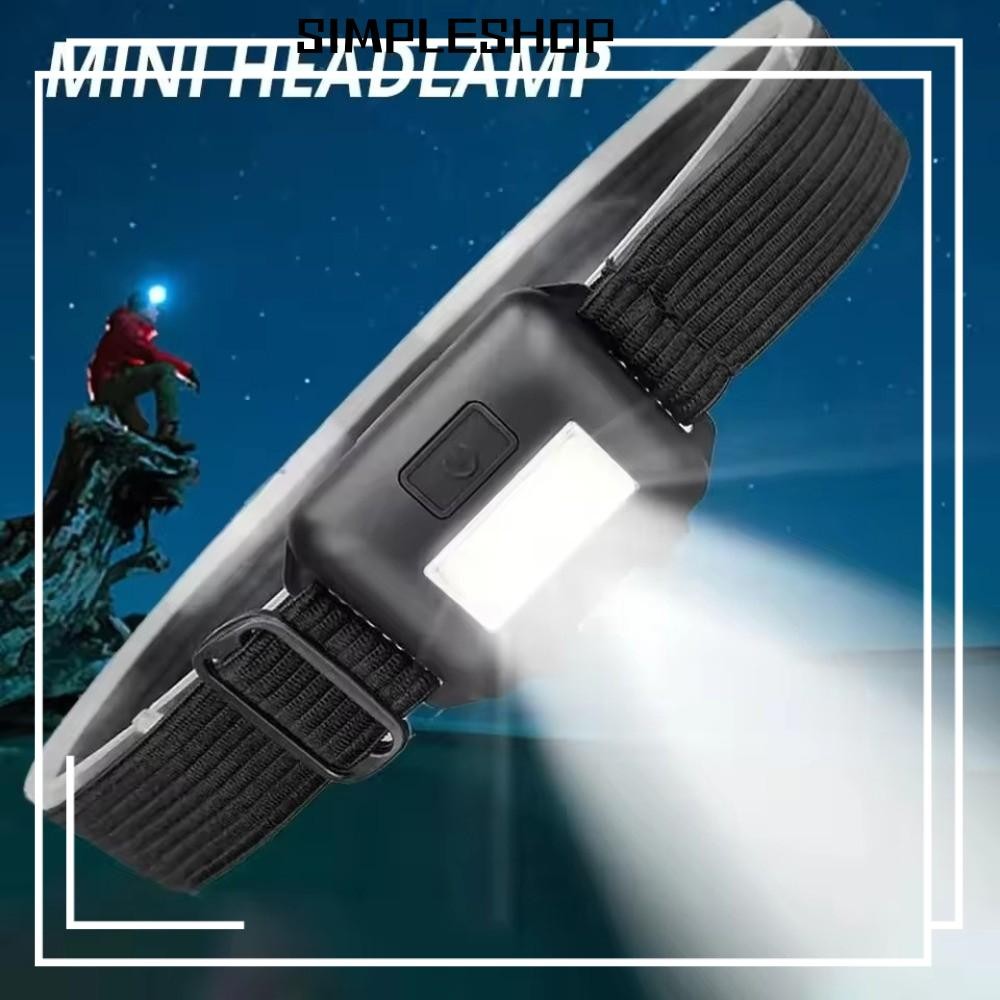 SIMPLESHOP ไฟฉายติดหมวก ส่องสว่างด้วยLED Super Bright สำหรับการตกปลากลางคืนและแคมป์ปิ้ง