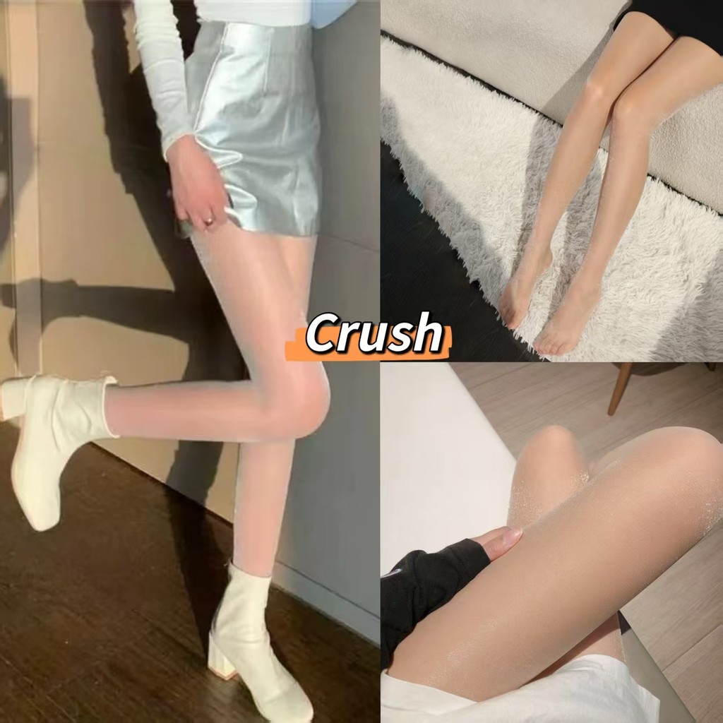 Crush💘 ถุงน่องแบบสวม ครึ่งตัว ดีเทลเกล็ดเนื้อเรียบ มี5สี 🛒พร้อมส่งจากไทย (SW-12)
