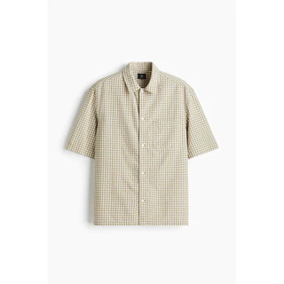 H&M(เอชแอนด์เอ็ม) เสื้อเชิ้ตแขนสั้นทรงปกติ Men Regular Fit Short-sleeved shirt 1282148_1
