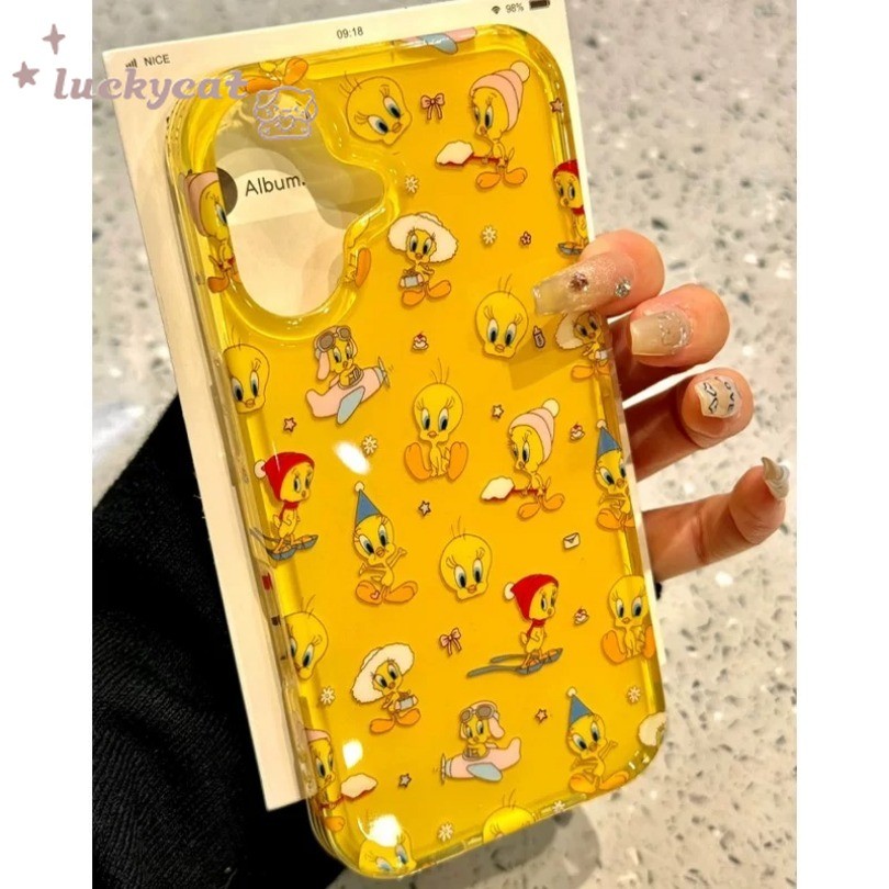 ใช้งานร่วมกับ iPhone 16 15 14 13 12 11 Pro Max X Xr Xs Max 7 8 Plus SE2020 เคสโทรศัพท์น่ารักสวมหมวกเป็ด + ขาตั้งนุ่มปกหลัง - รูปที่ 4