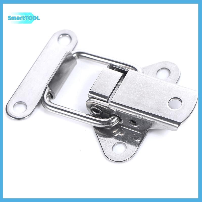 UTZN> สแตนเลส 304 กล่องเครื่องมือ ล็อคสลัก hasps โลหะสลับจับ Clasp กล่องโหลดบานพับฮาร์ดแวร์เฟอร์นิเจอร์อุปกรณ์เสริมใหม่