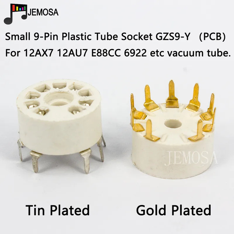 10PC พลาสติก 9pin PCB Mount สูญญากาศหลอดสําหรับ 12AX7 12AT7 12AU7 ECC81 ECC82 ECC83 EL84 6922 Vintag