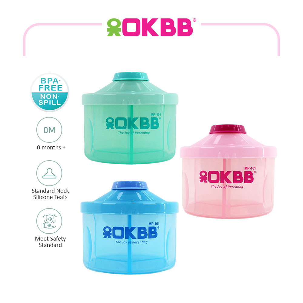 OKBB Utensils เครื่องจ่ายอาหารผงสําหรับเด็กและภาชนะบรรจุอาหาร Feeding Essentials MP101