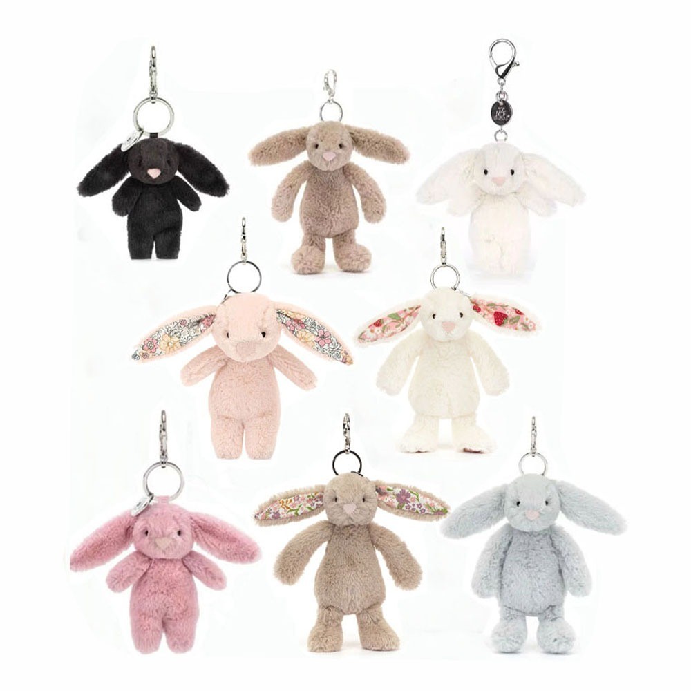 jellycat floral latte rabbit rabbit pendant macaron pink rabbit bonnie rabbit keychain rabbit keycha