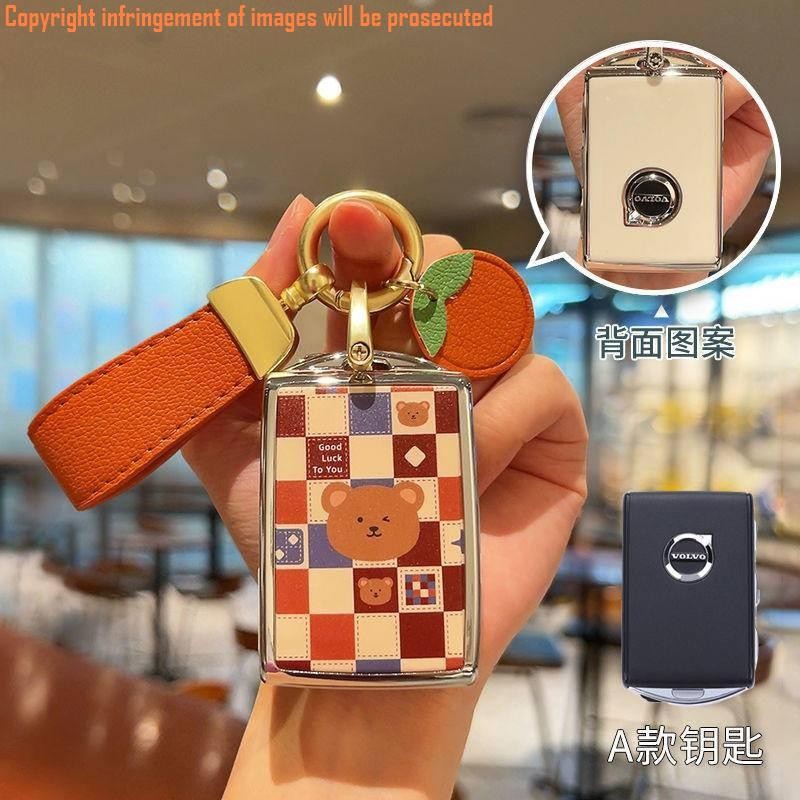 Regal Volvo Volvo ฝาครอบกุญแจเหมาะสําหรับ c40 xc60 s90 xc40 xc90 s60 v40 v60 พวงกุญแจ พวงกุญแจ พวงกุ