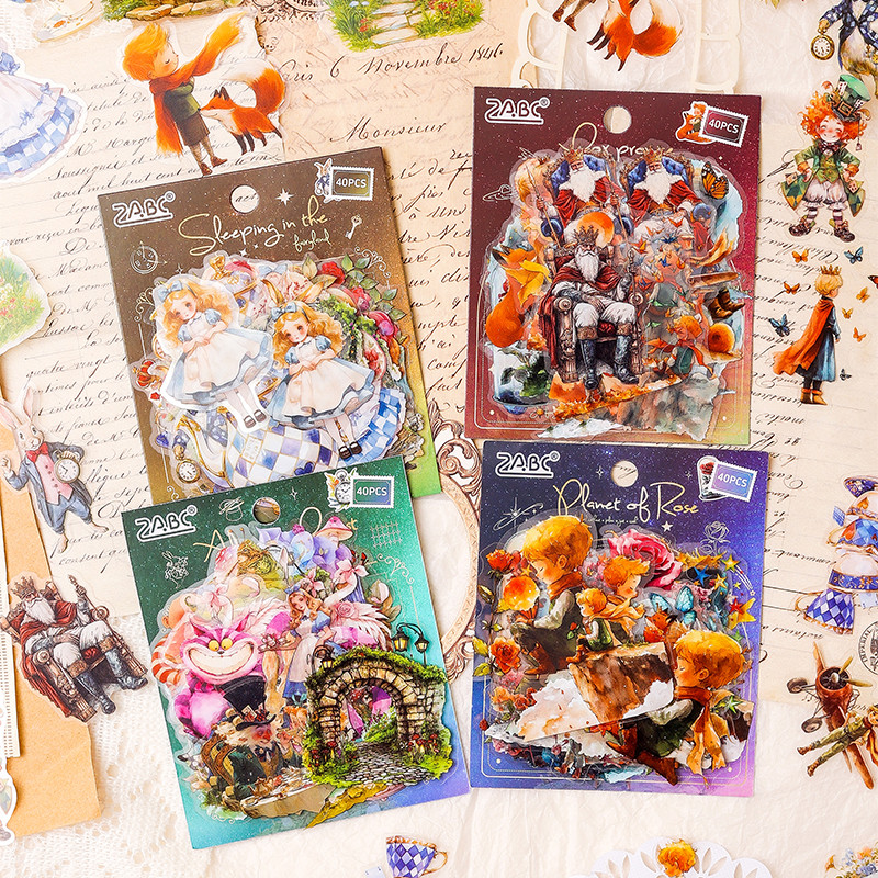 40 ชิ้นการ์ตูน Fantastic Journey Series สติกเกอร์ PET สมุดภาพ Deco DIY สติกเกอร์